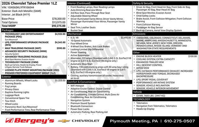 New 2026 Chevrolet Tahoe Premier AWD/4WD image 29