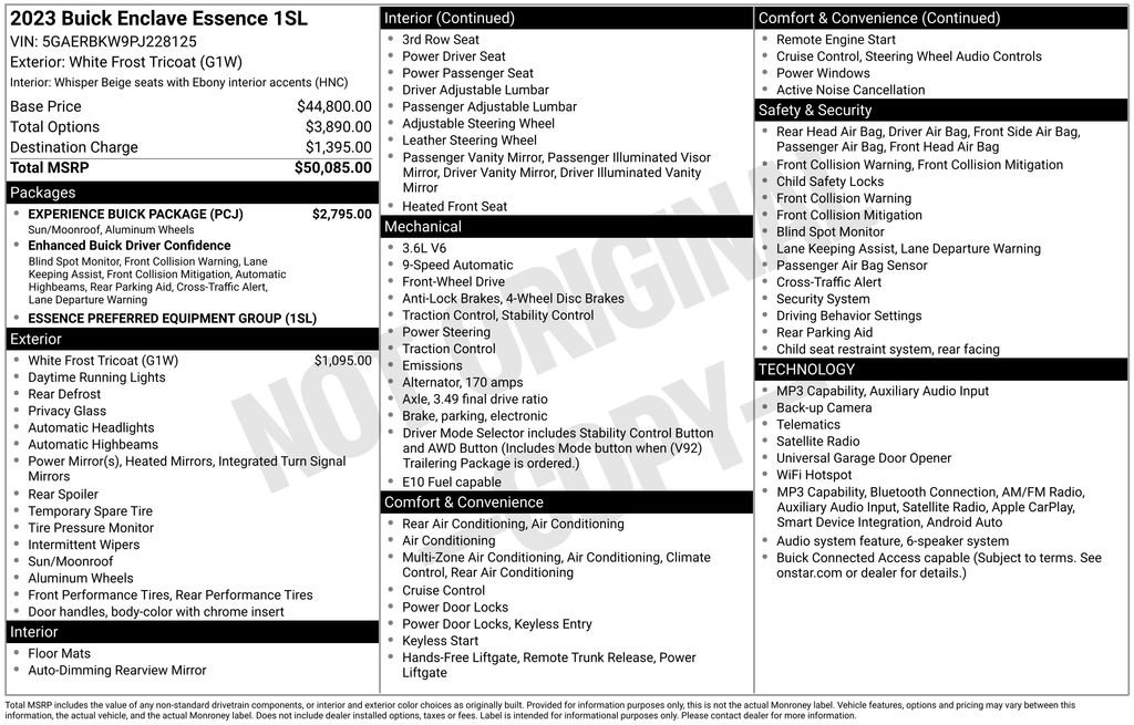 Used 2023 Buick Enclave Essence w/ Experience Buick Package FWD image 22