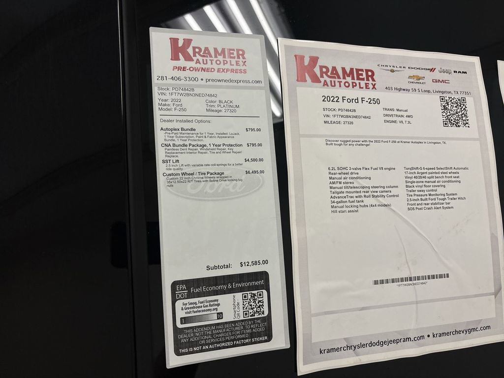 Used 2022 Ford F250 Platinum w/ FX4 Off-Road Package AWD/4WD image 35