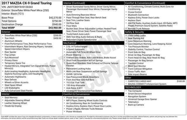 Used 2017 MAZDA CX-9 Grand Touring image 41