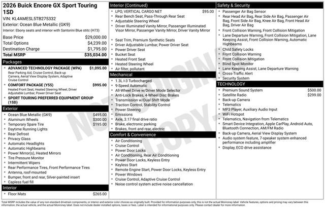 New 2026 Buick Encore GX Sport Touring w/ Advanced Technology Package AWD/4WD image 24