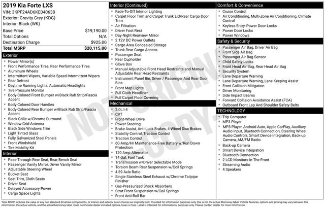 Used 2019 Kia Forte LXS FWD image 5