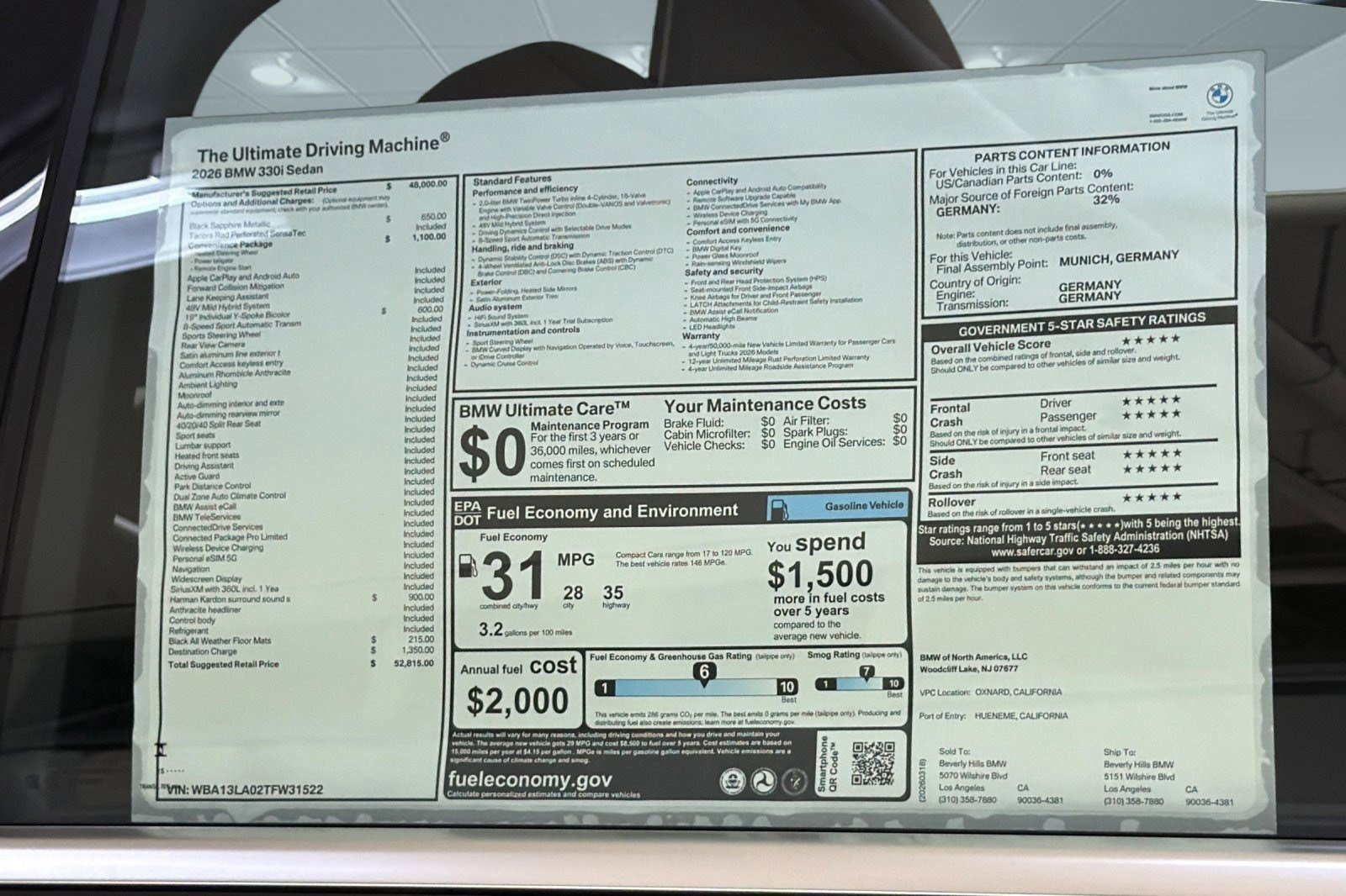 New 2026 BMW 330i Sedan w/ Convenience Package image 29