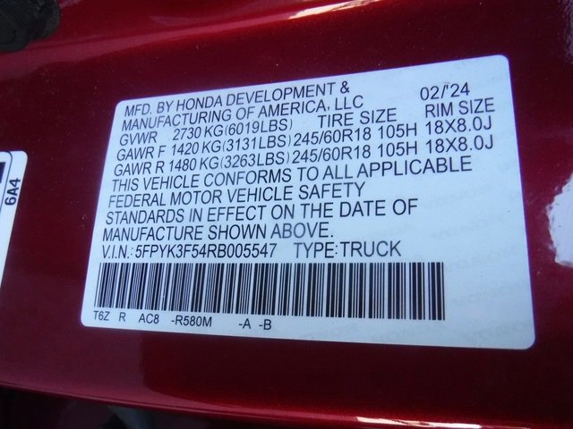 Used 2024 Honda Ridgeline RTL image 44