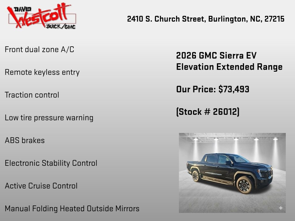 New 2026 GMC Sierra EV Elevation w/ Premium Package AWD/4WD image 4