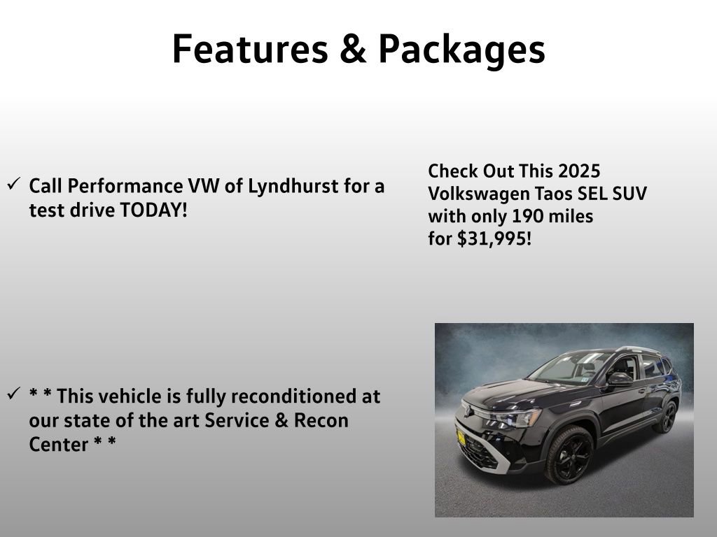 Used 2025 Volkswagen Taos SEL w/ Black Wheel Plus Package image 4