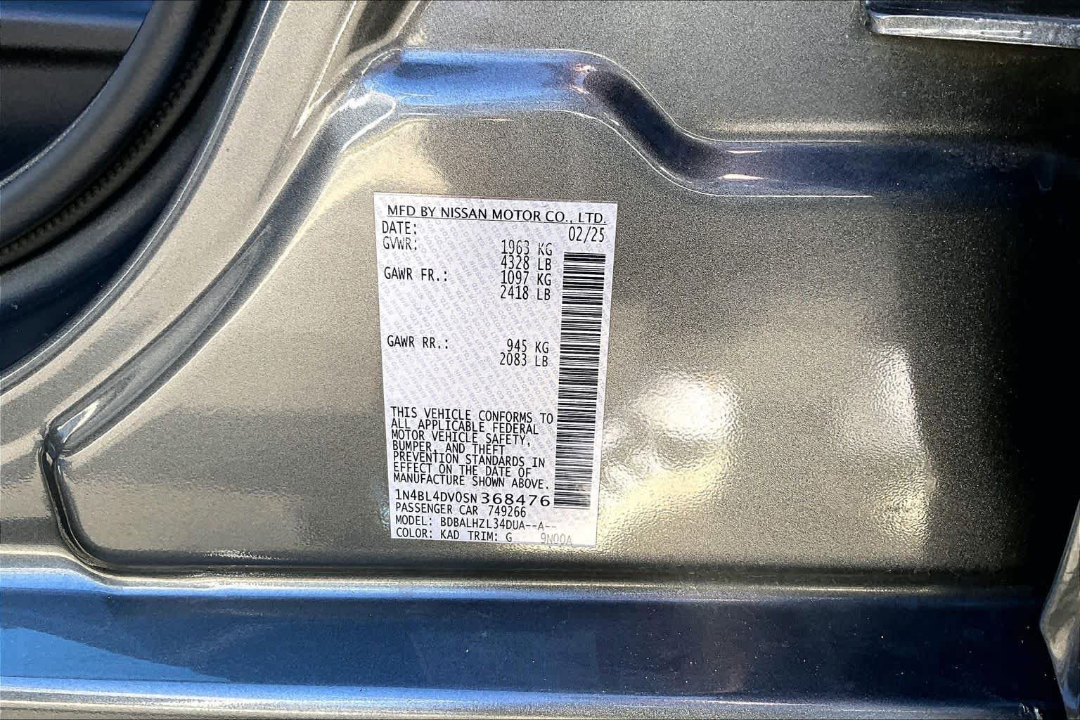 Certified 2025 Nissan Altima 2.5 SV FWD image 37