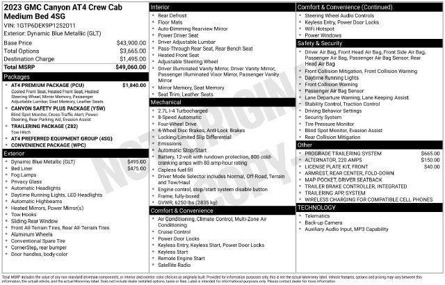 Used 2023 GMC Canyon AT4 w/ AT4 Premium Package AWD/4WD image 5