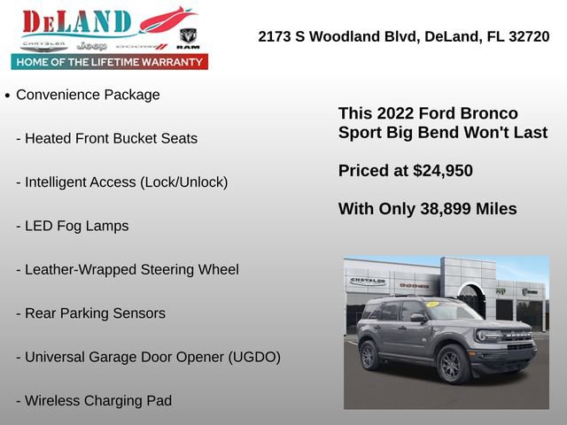 Used 2022 Ford Bronco Sport Big Bend w/ Convenience Package image 6