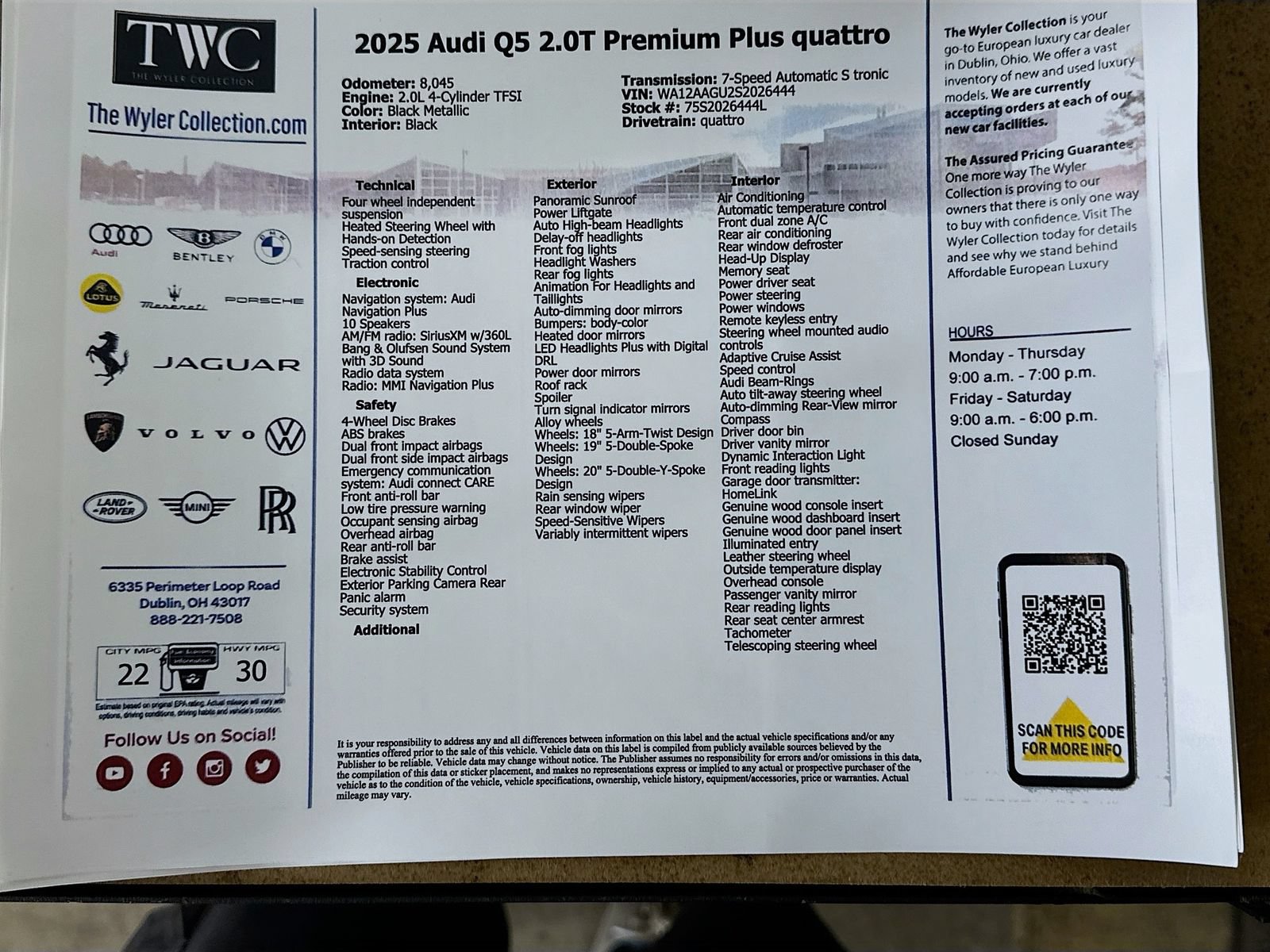 Used 2025 Audi Q5 Premium Plus w/ Premium Plus AWD/4WD image 48