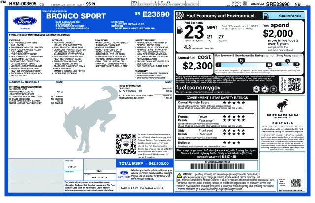 Used 2025 Ford Bronco Sport Badlands AWD/4WD image 5