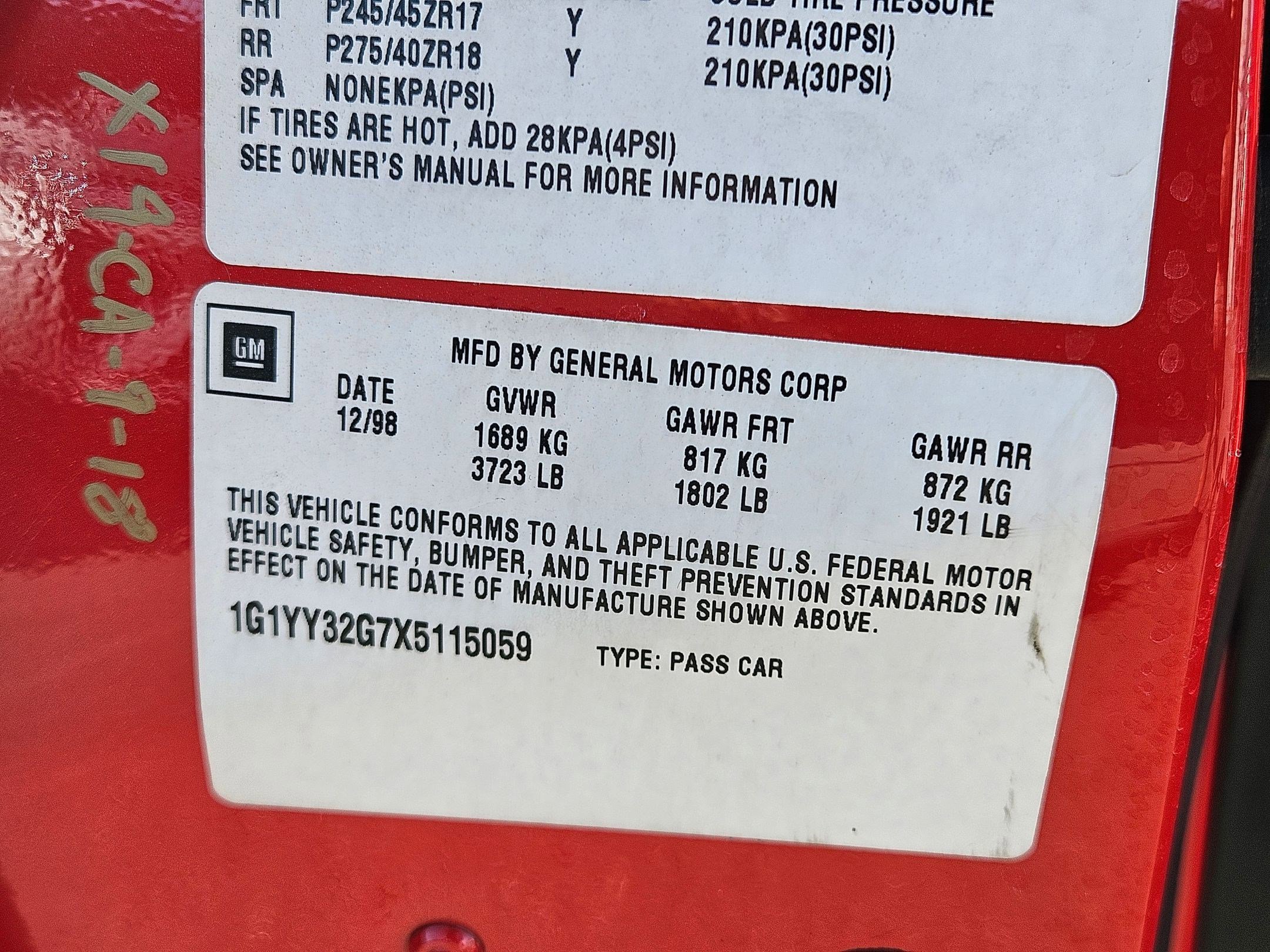 Used 1999 Chevrolet Corvette Convertible w/ Performance Handling Pkg image 21