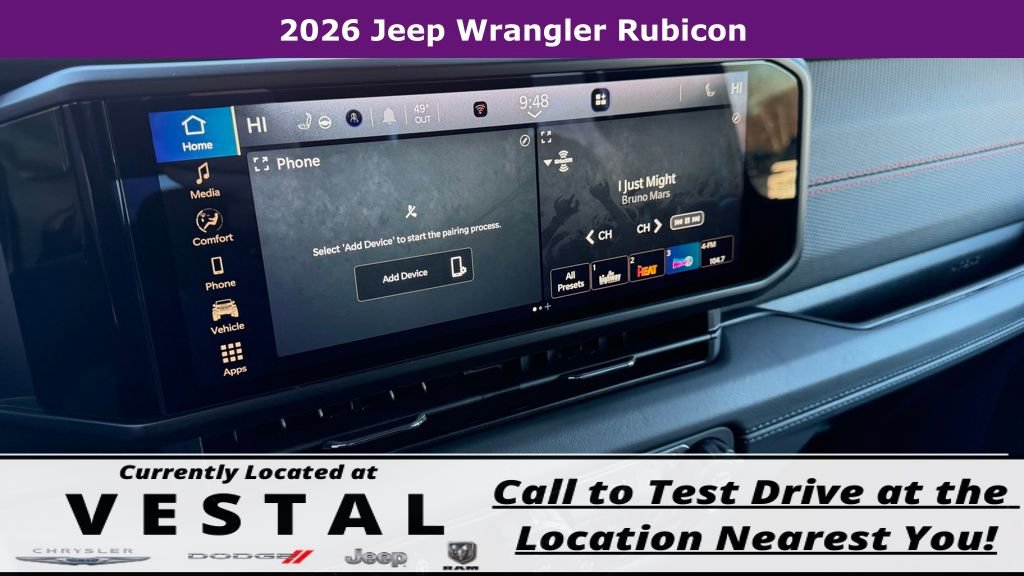 New 2026 Jeep Wrangler Unlimited Rubicon w/ Whitecap Package AWD/4WD image 41