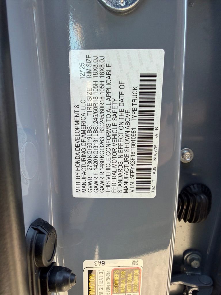 New 2026 Honda Ridgeline Sport image 27