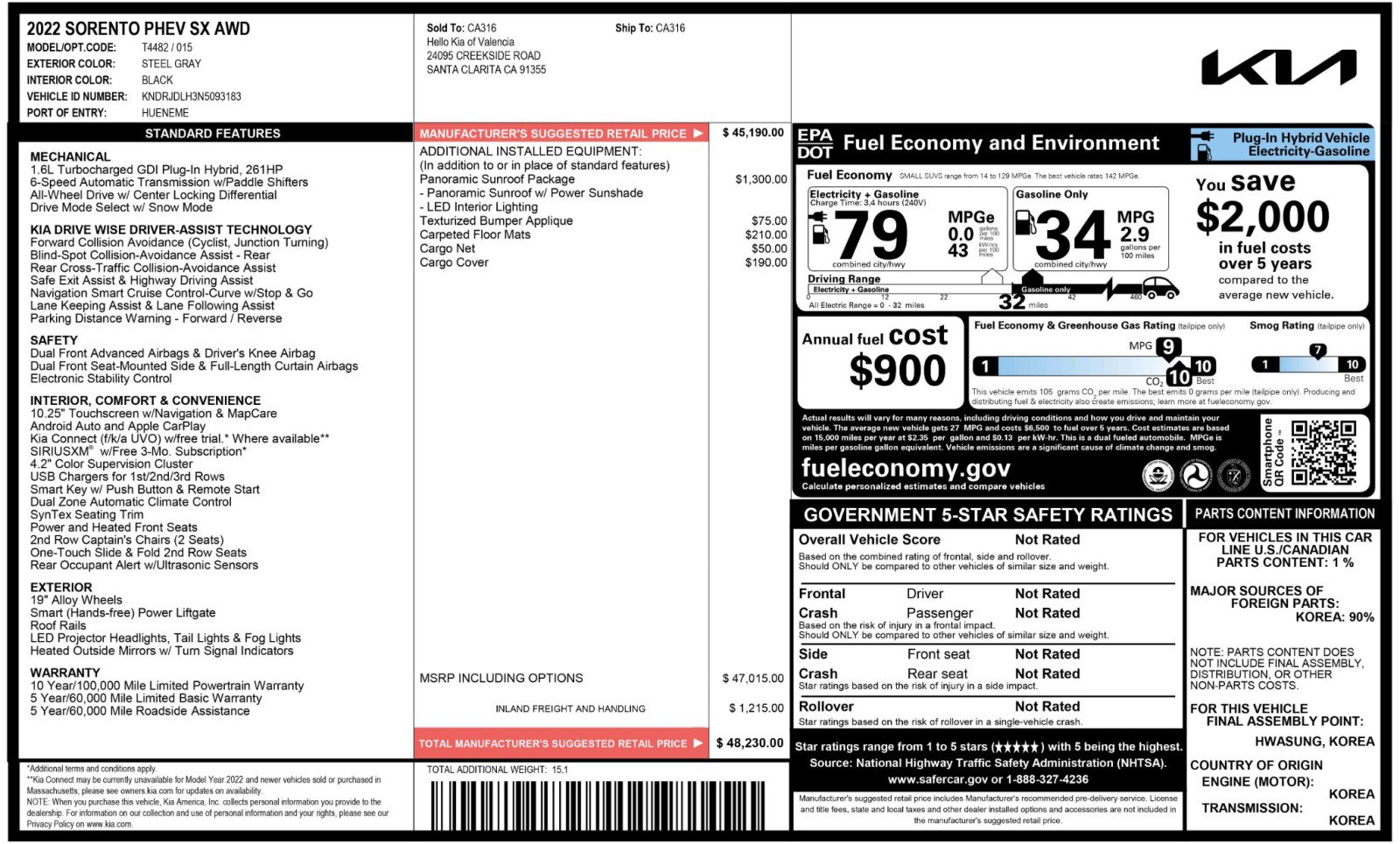 Used 2022 Kia Sorento SX w/ Panoramic Sunroof Package image 55