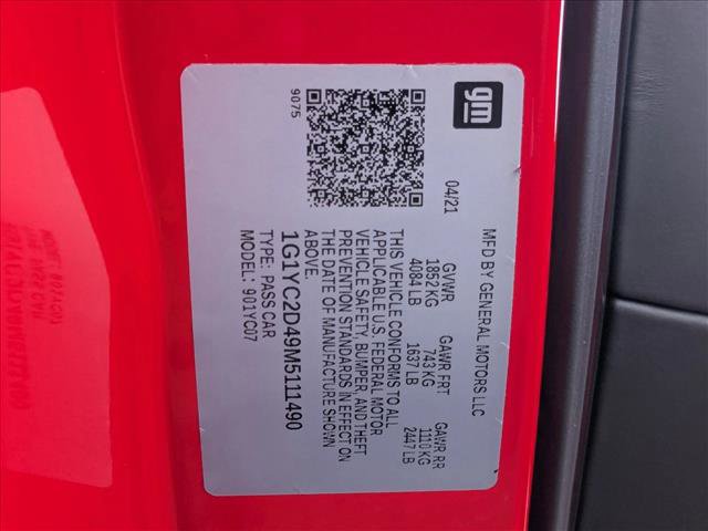 Used 2021 Chevrolet Corvette Stingray Premium Cpe w/ Z51 Performance Package image 21