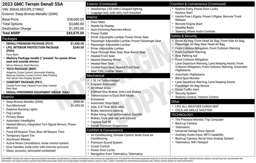 Certified 2023 GMC Terrain Denali w/ Denali Premium Package AWD/4WD image 35