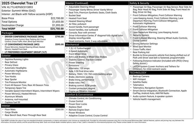 Used 2025 Chevrolet Trax LT w/ Driver Confidence Package FWD image 5
