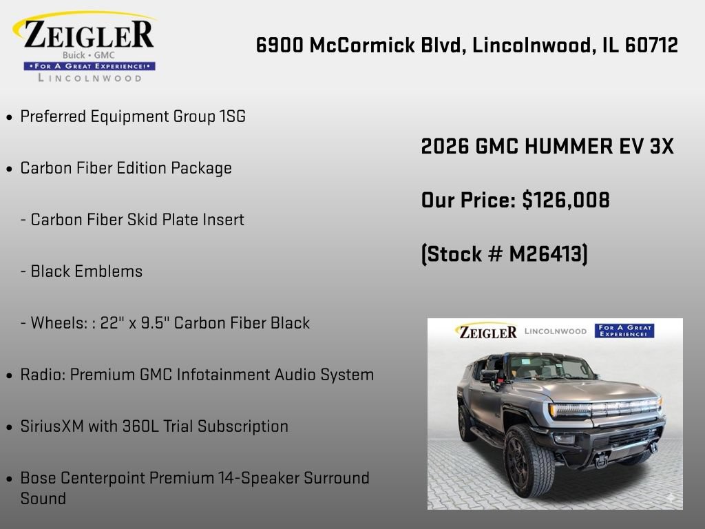 New 2026 GMC Hummer EV 3X w/ Carbon Fiber Edition Package AWD/4WD image 6