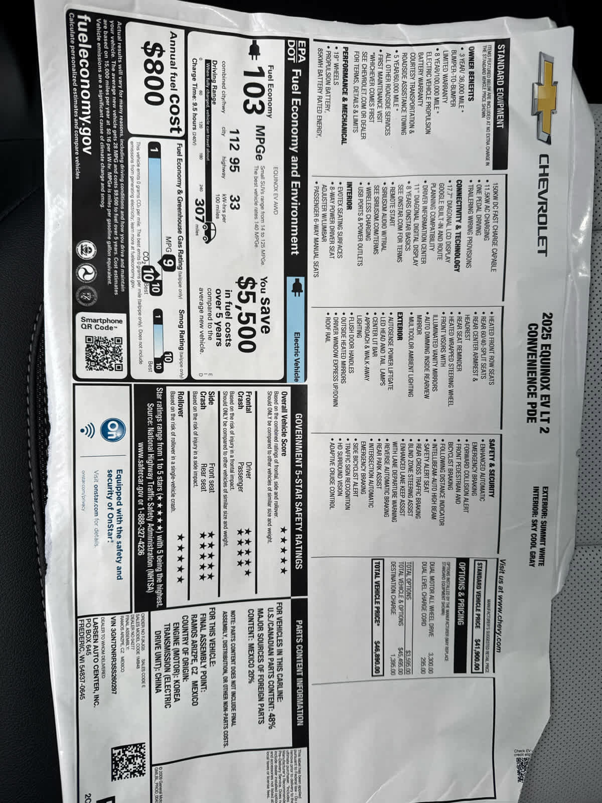 Used 2025 Chevrolet Equinox EV LT image 17