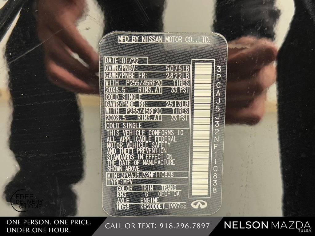 Used 2022 INFINITI QX55 Luxe w/ Cargo Package image 53