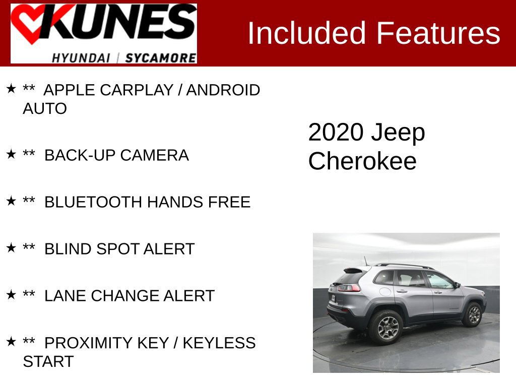 Used 2020 Jeep Cherokee Trailhawk AWD/4WD image 2