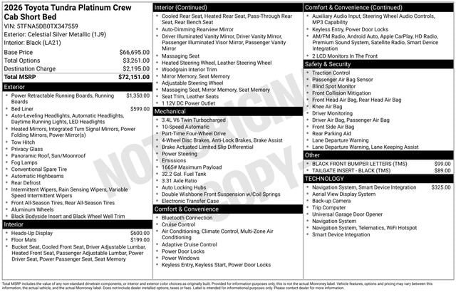 Certified 2026 Toyota Tundra Platinum AWD/4WD image 35