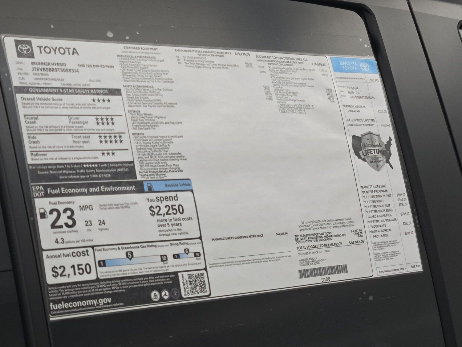 New 2026 Toyota 4Runner TRD Off-Road Premium w/ Tow Technology Package AWD/4WD image 34