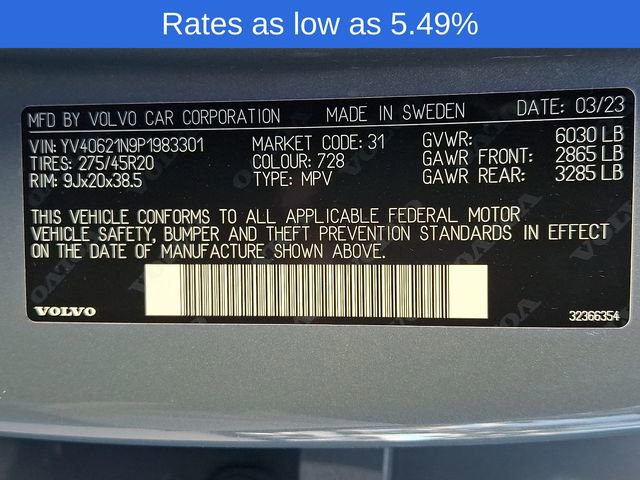 Certified 2023 Volvo XC90 B6 Plus AWD/4WD image 31