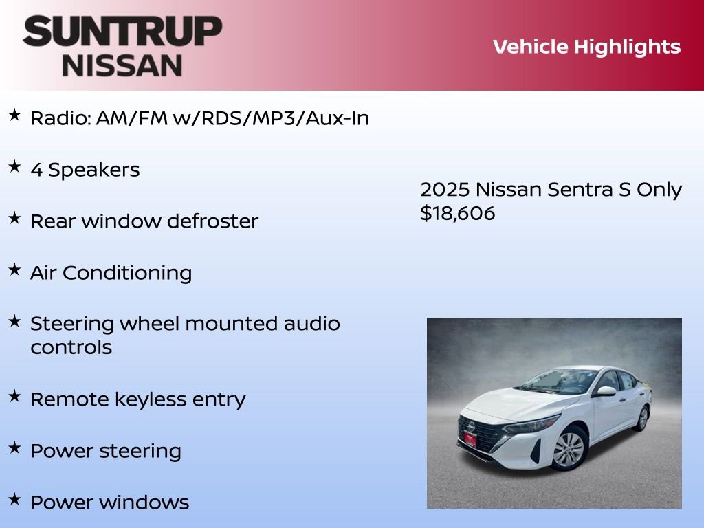 New 2025 Nissan Sentra S image 8