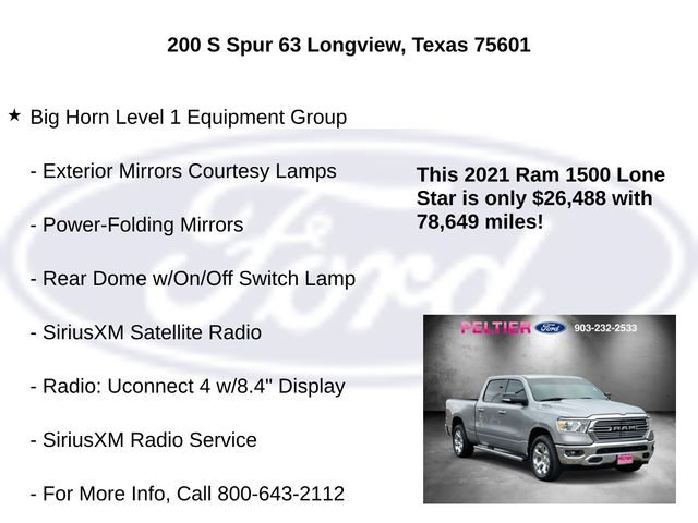 Used 2021 RAM 1500 Lone Star image 15