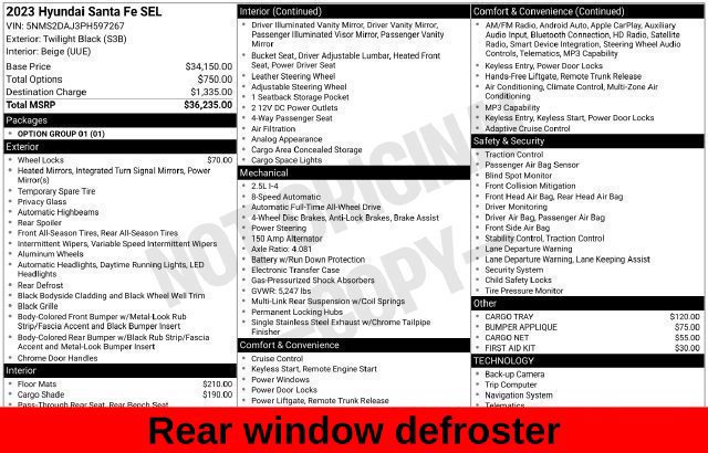 Used 2023 Hyundai Santa Fe SEL AWD/4WD image 18