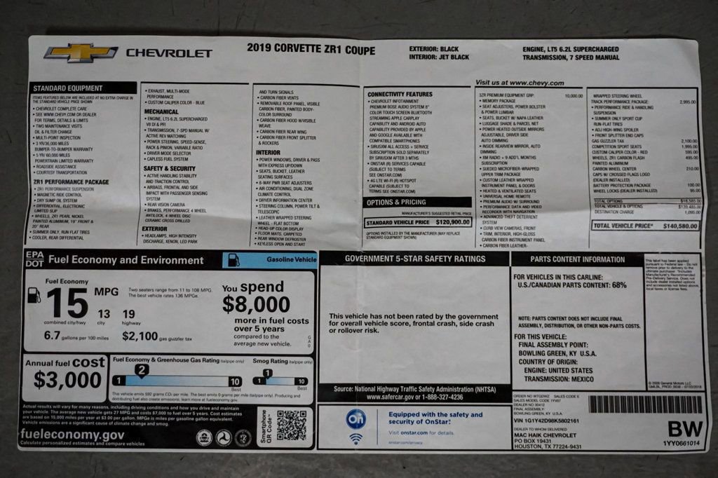 Used 2019 Chevrolet Corvette ZR1 image 94