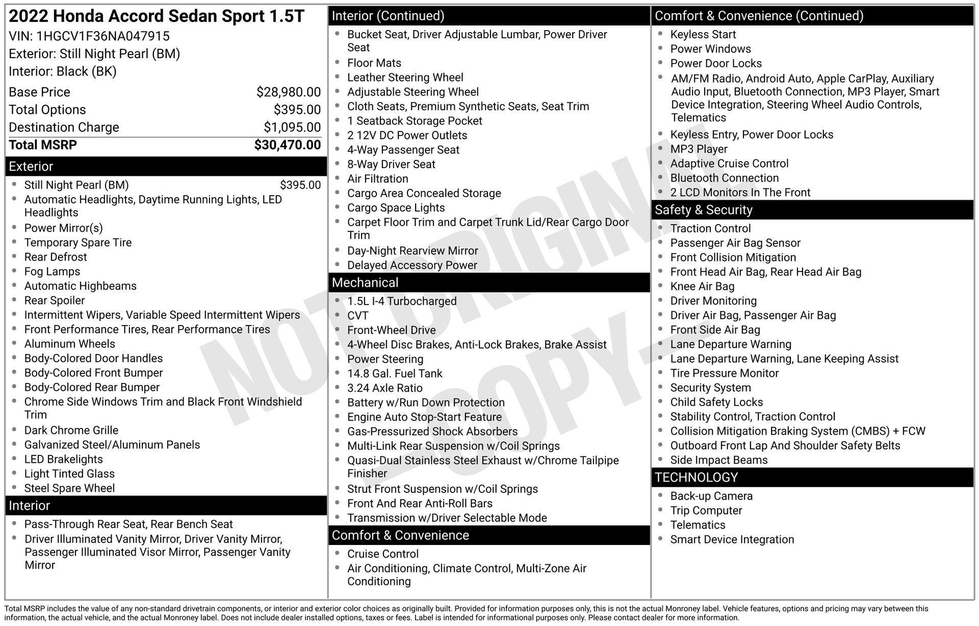 Used 2022 Honda Accord Sport image 4