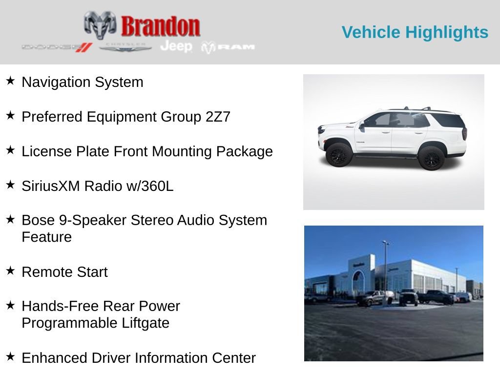Used 2023 Chevrolet Tahoe Z71 AWD/4WD image 2