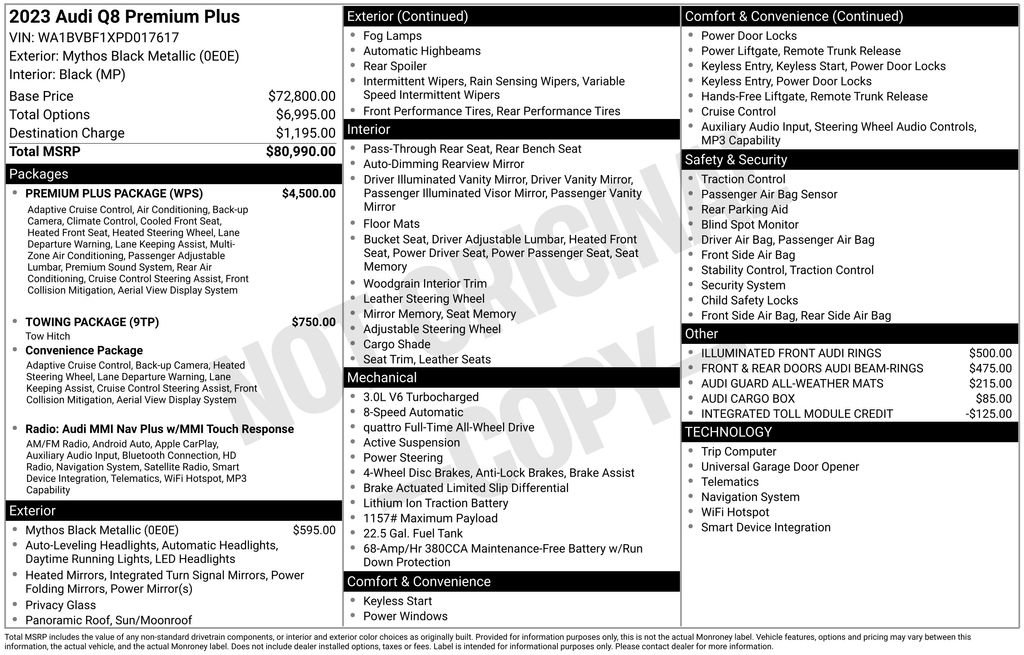 Used 2023 Audi Q8 Premium Plus w/ Premium Plus Package image 3