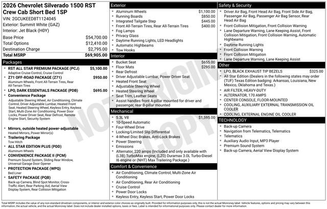 New 2026 Chevrolet Silverado 1500 RST w/ RST All Star Premium Package image 4