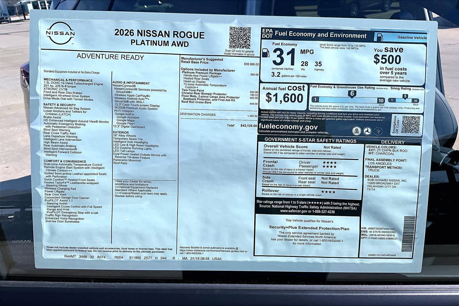 New 2026 Nissan Rogue Platinum w/ Platinum Premium Package AWD/4WD image 18