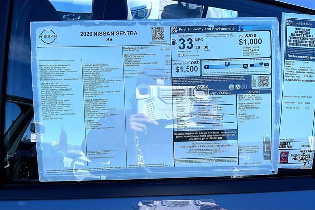 New 2026 Nissan Sentra SV w/ Floor Mat Package image 12