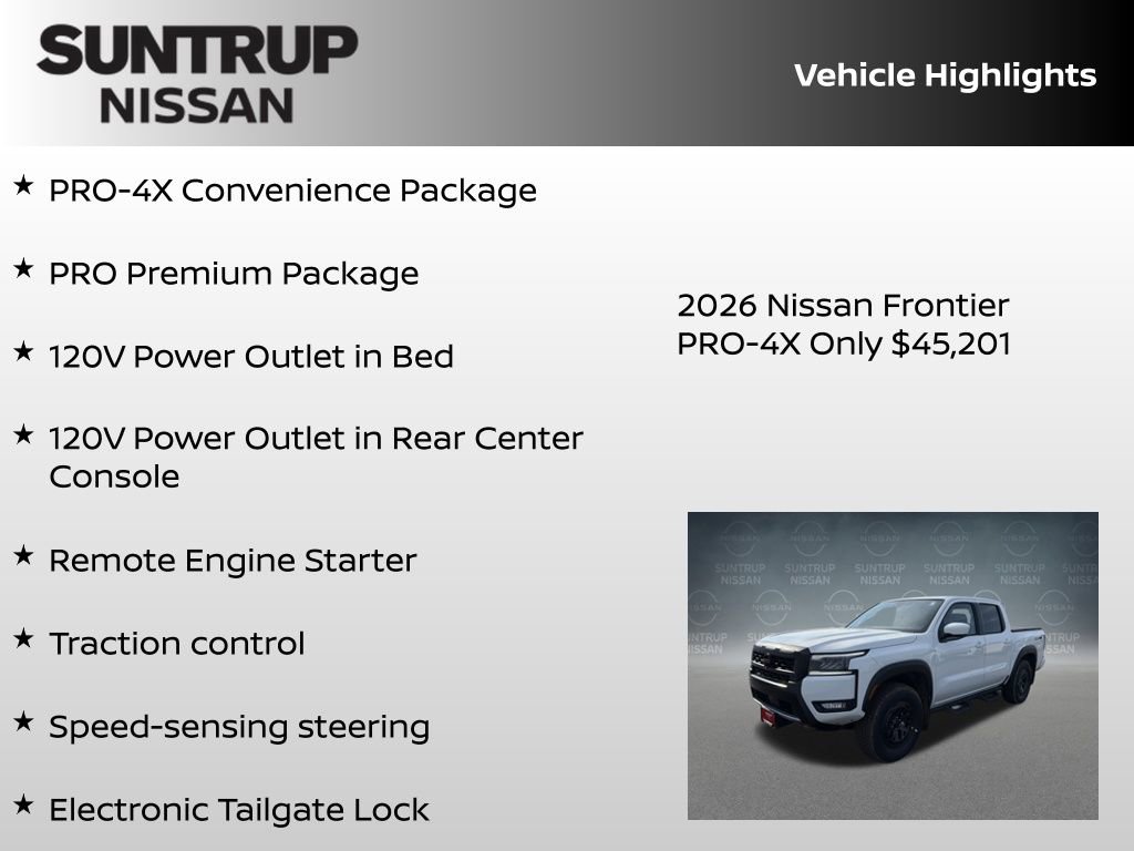 New 2026 Nissan Frontier PRO-4X w/ Pro Premium Package image 8