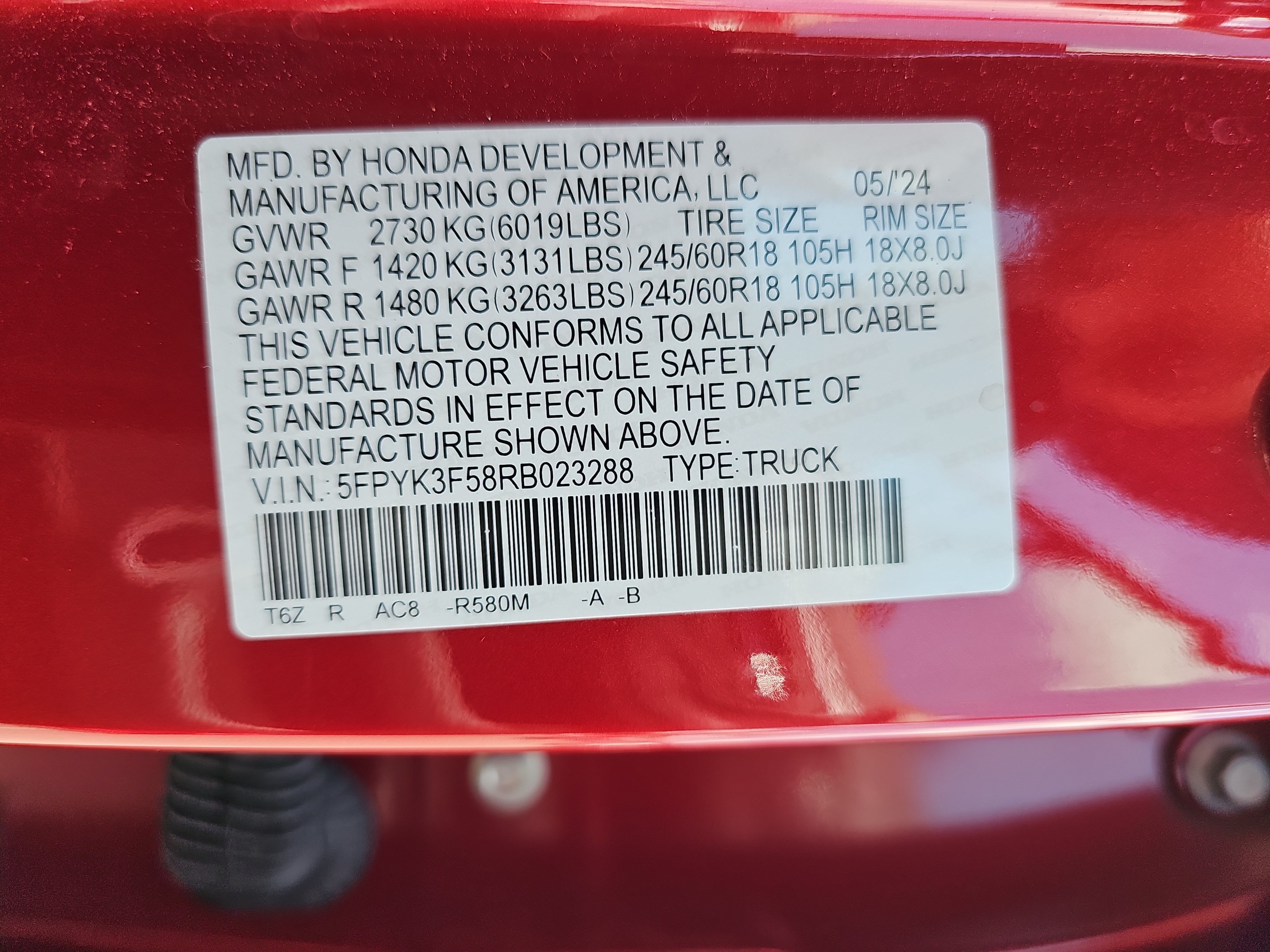 Used 2024 Honda Ridgeline RTL image 36