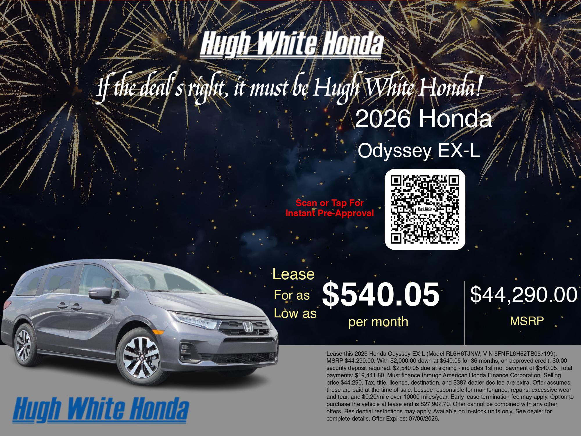 New 2026 Honda Odyssey EX-L image 3