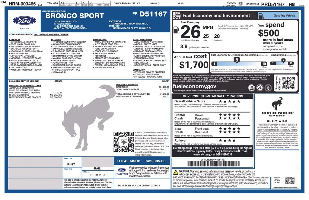 Certified 2023 Ford Bronco Sport Big Bend AWD/4WD video 2
