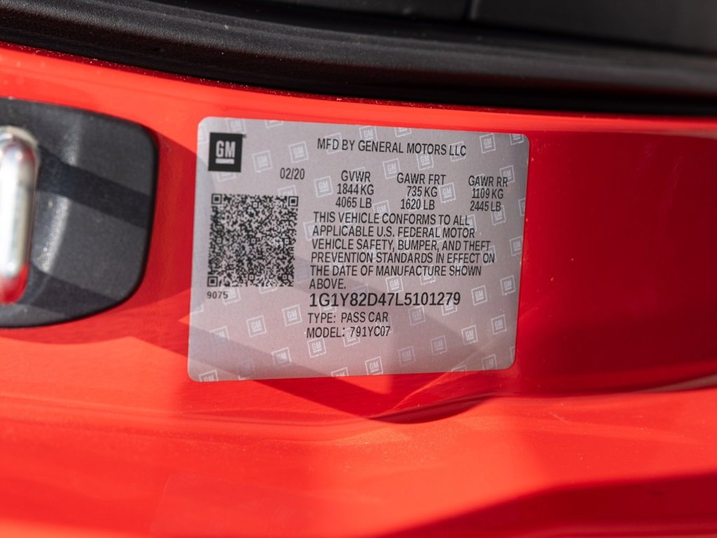 Used 2020 Chevrolet Corvette Stingray Premium Cpe w/ 3LT Preferred Equipment Group image 48