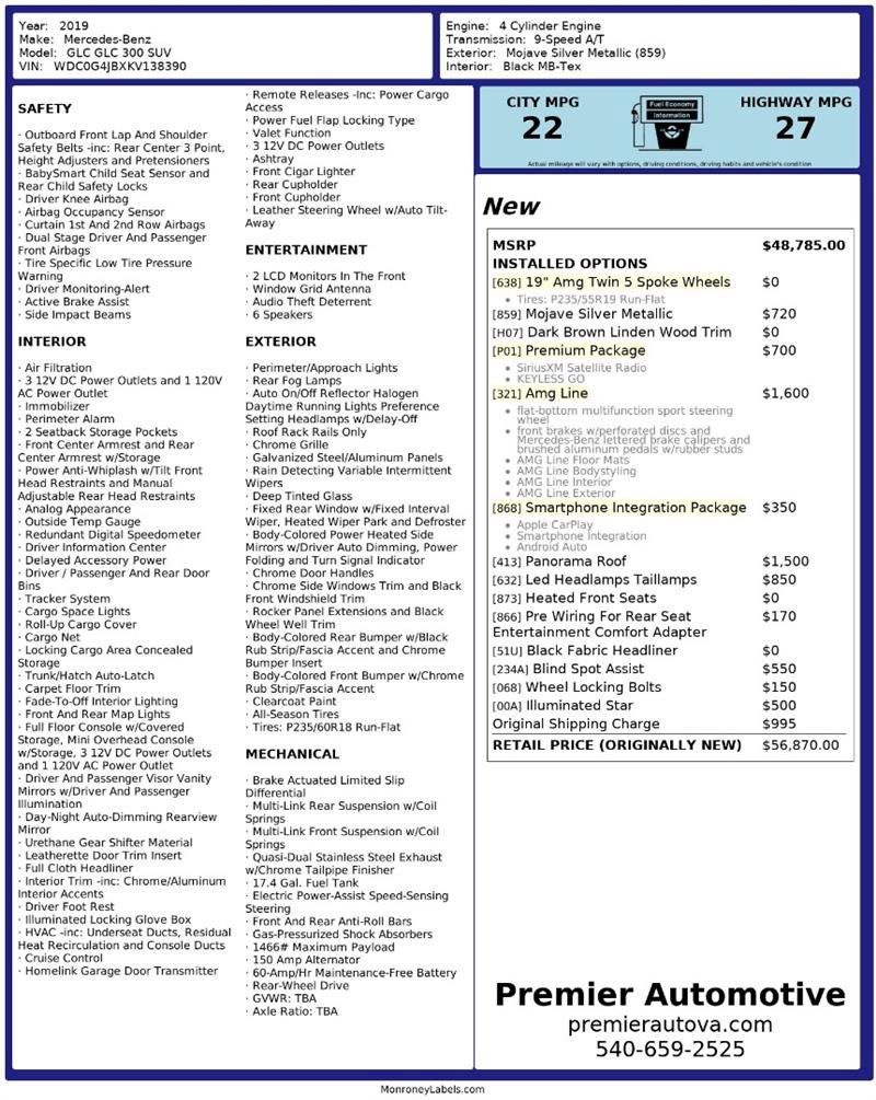 Used 2019 Mercedes-Benz GLC 300 GLC 300 image 2