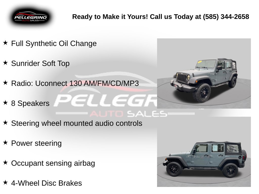 Used 2015 Jeep Wrangler Unlimited Sport w/ Connectivity Group AWD/4WD image 5