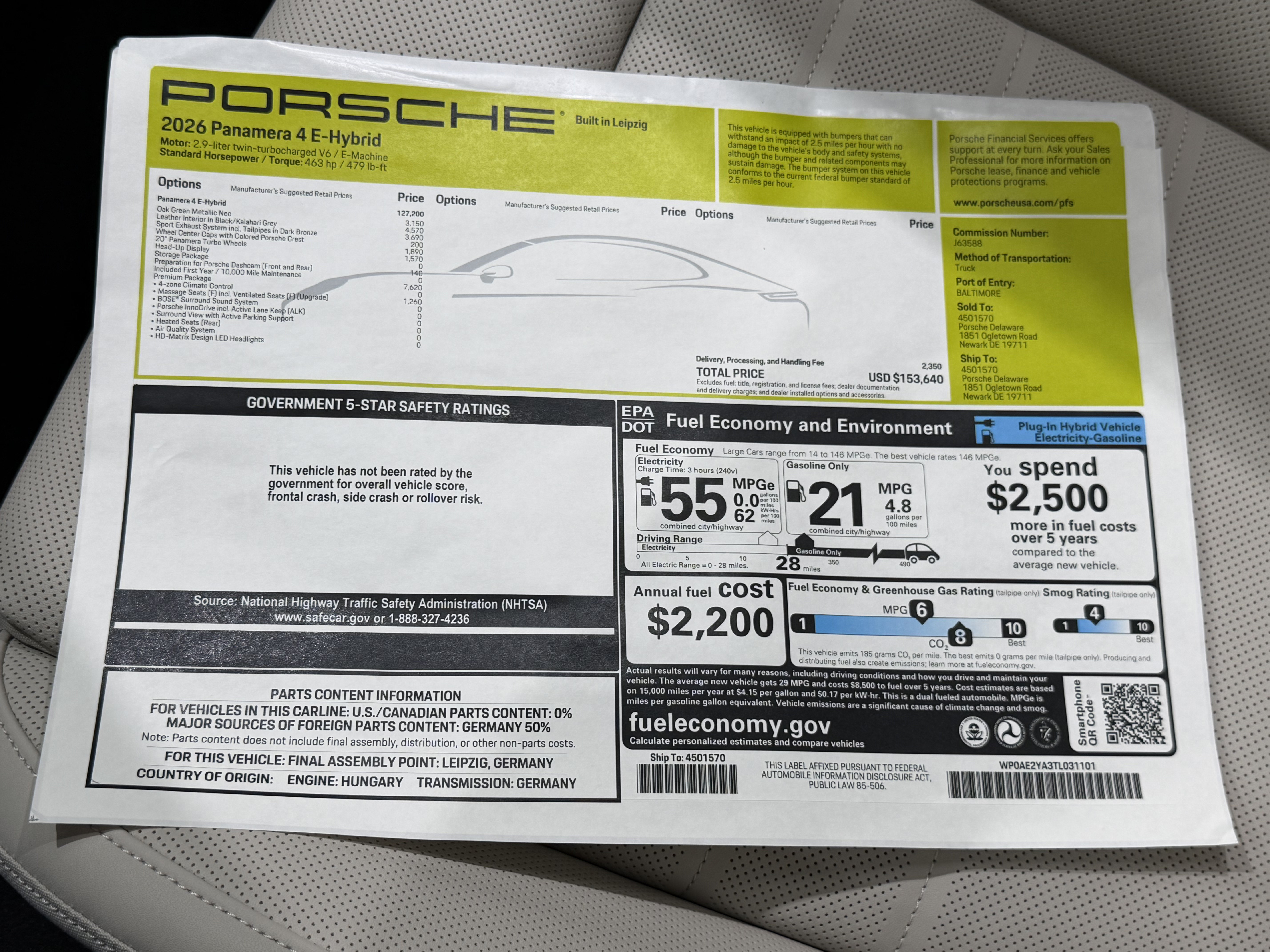 New 2026 Porsche Panamera 4 AWD/4WD image 58