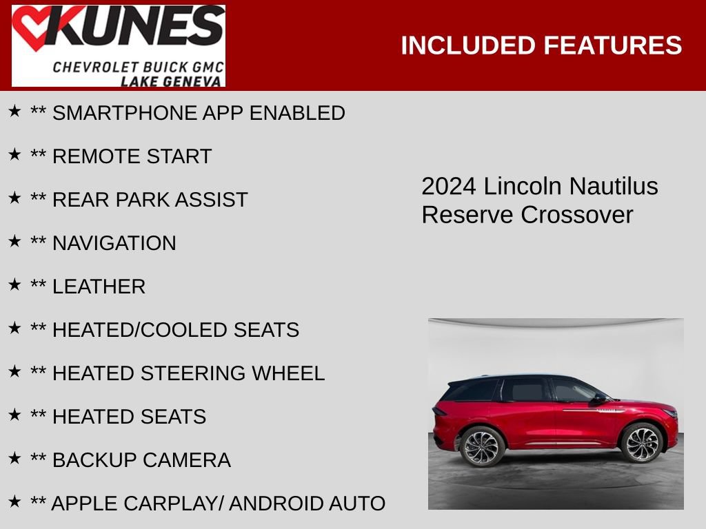 Used 2024 Lincoln Nautilus Reserve AWD/4WD image 2