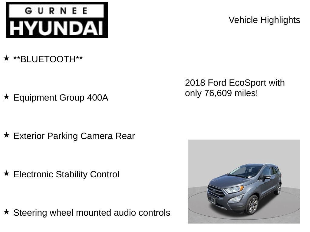 Used 2018 Ford EcoSport Titanium AWD/4WD image 7
