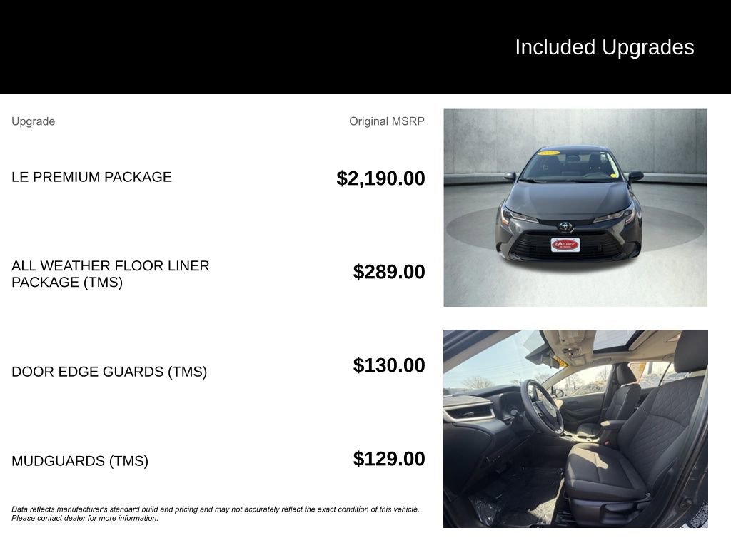 Used 2023 Toyota Corolla LE w/ LE Premium Package image 3